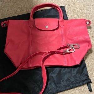 Brand New Longchamp lambskin medium foldable tote